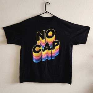 No Cap Black Graphic TShirt Size 3XL